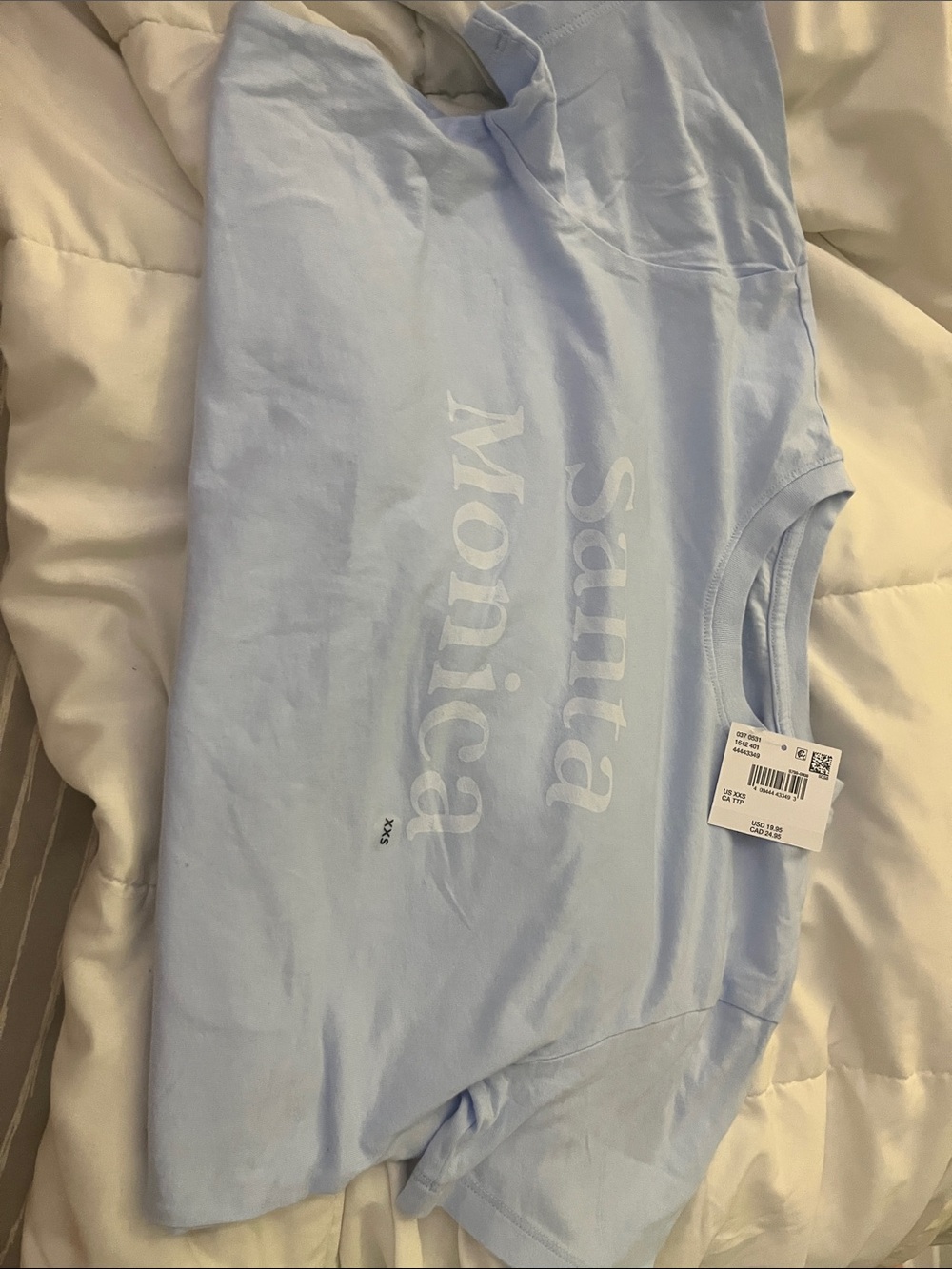 American Eagle Outfitters Light Blue 'Santa Monica' Graphic Tee - Picture 4 of 4